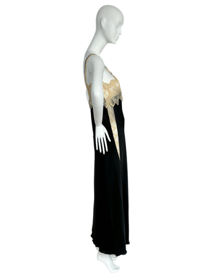 ZANDRA RHODES 1978 Vintage Runway Lingerie Gown