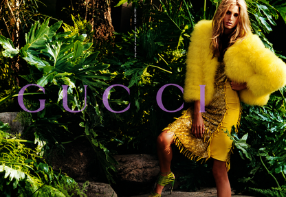 GUCCI by TOM FORD (USA ONLY) 2004 Vintage Runway Yellow Marabou Feather Jacket