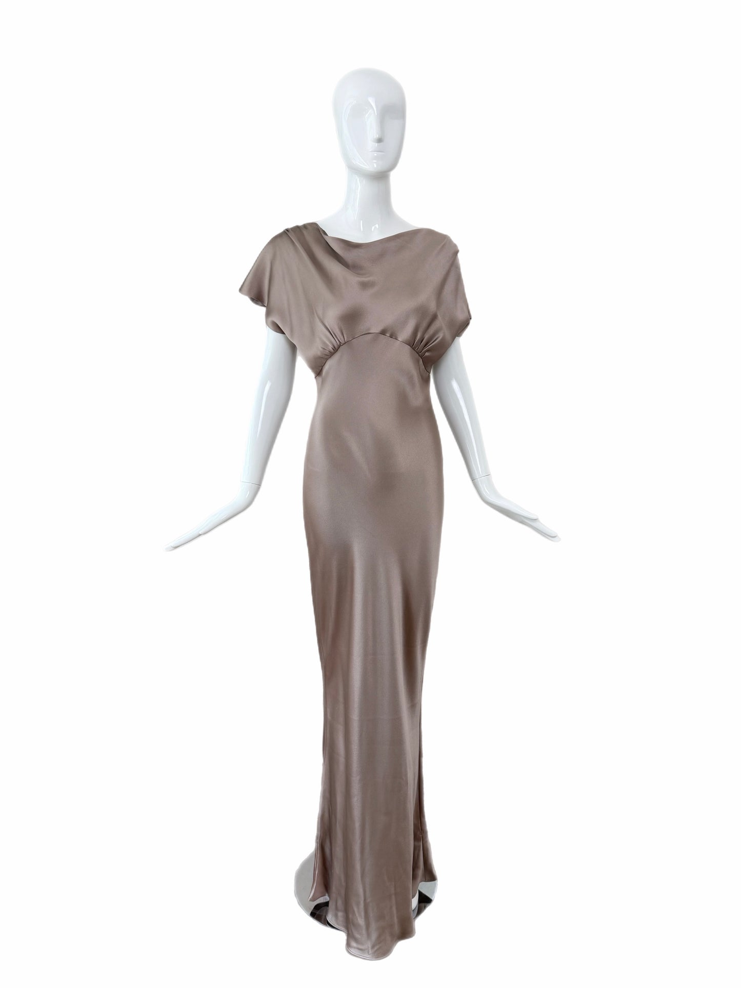 MARIA GRACHVOGEL Vintage Mauve Silk Evening Gown