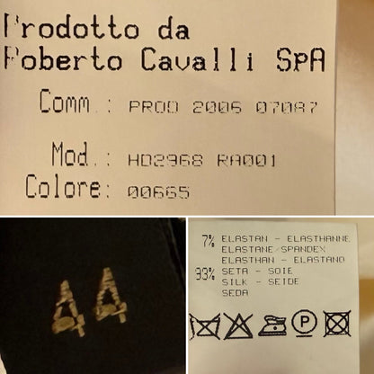 ROBERTO CAVALLI 2006 Silk Ivory Corset Back Knee Length Dress