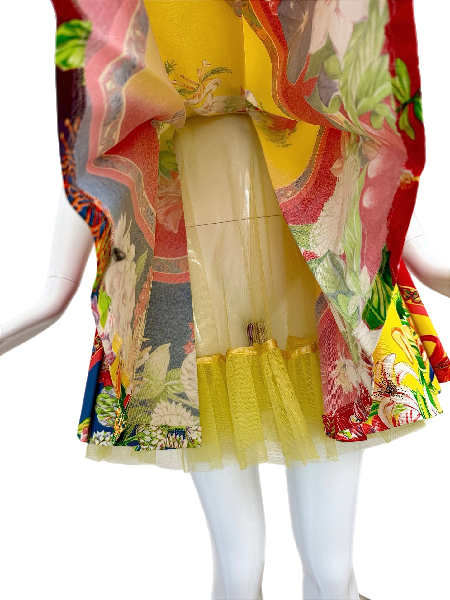 GIANNI VERSACE VERSUS 1993 Vintage Iconic Mini Dress w. Tulle Underlay