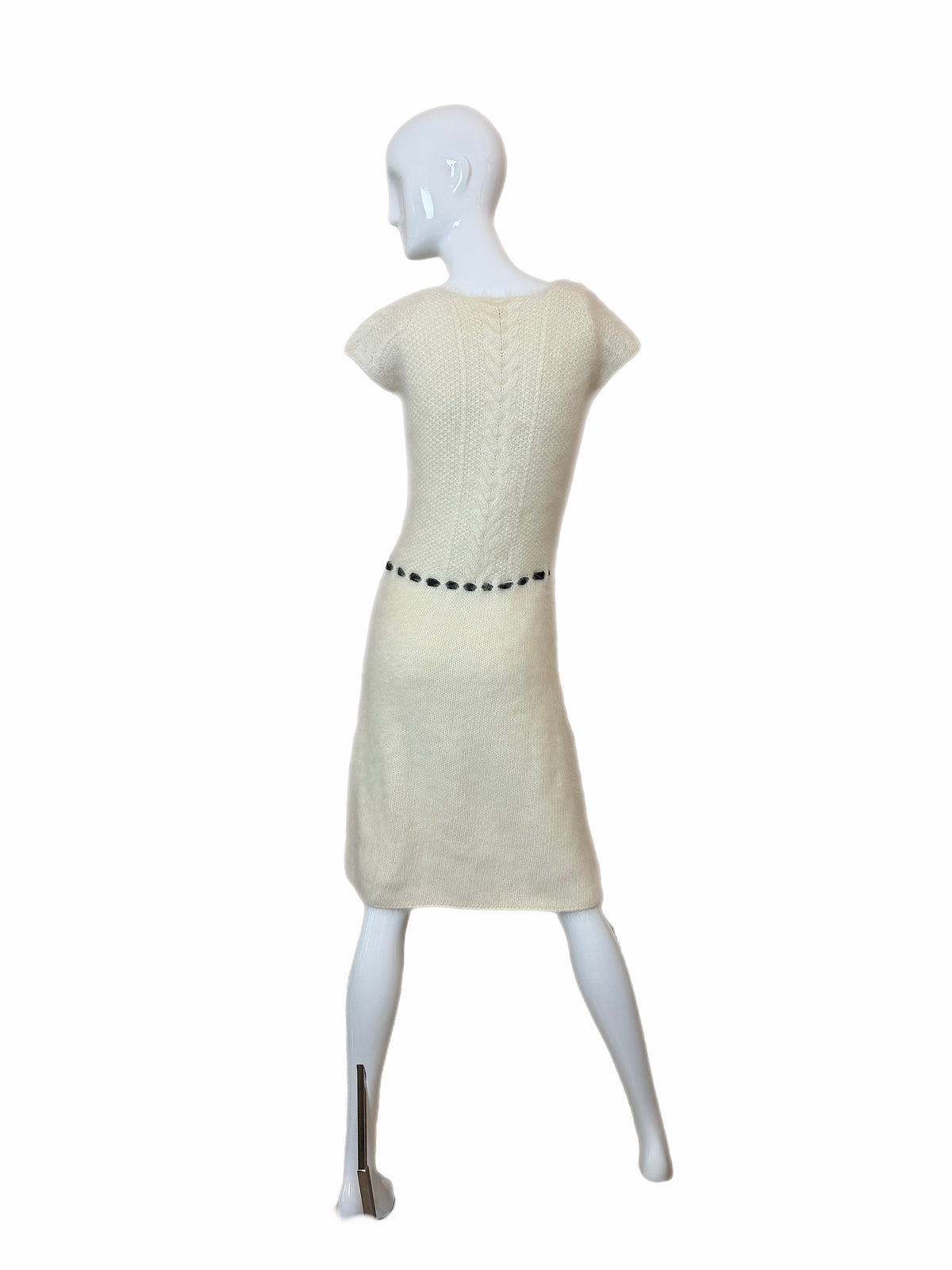 PHILOSOPHY DI ALBERTA FERRETTI Vintage Ivory Fuzzy Sweater Dress