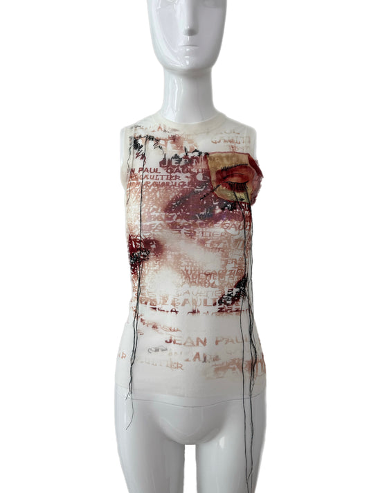 JEAN PAUL GAULTIER 2002 Vintage Mesh Tank Top