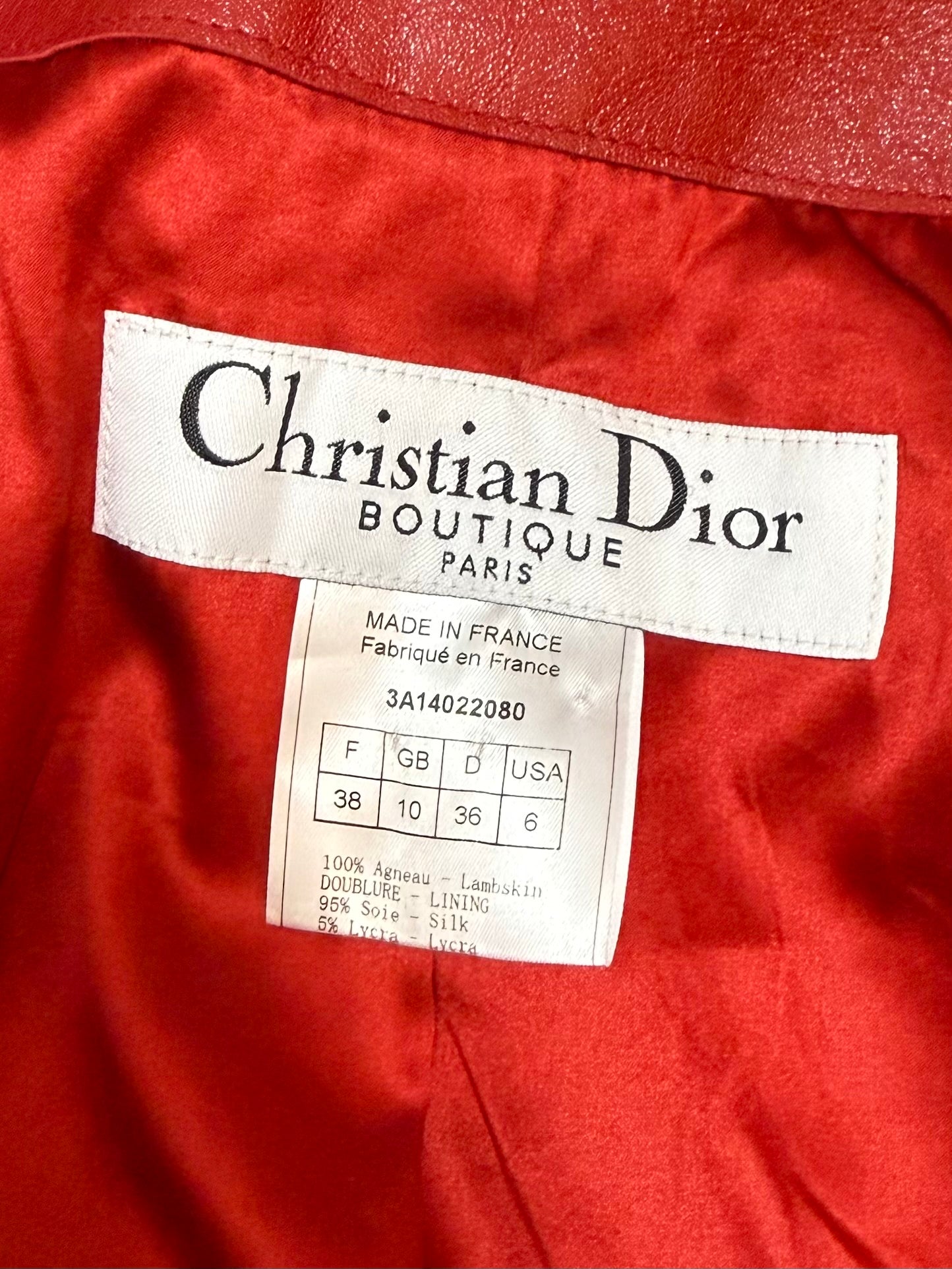DIOR by JOHN GALLIANO 2003 Vintage Hardcore Red Leather Bondage Blazer Jacket