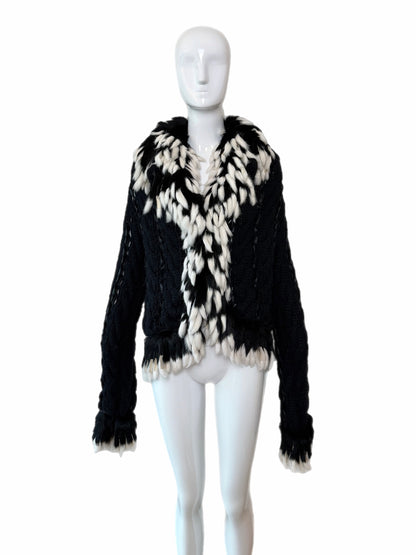 DIOR by JOHN GALLIANO (USA ONLY) Vintage Black & White Fur Knitwear