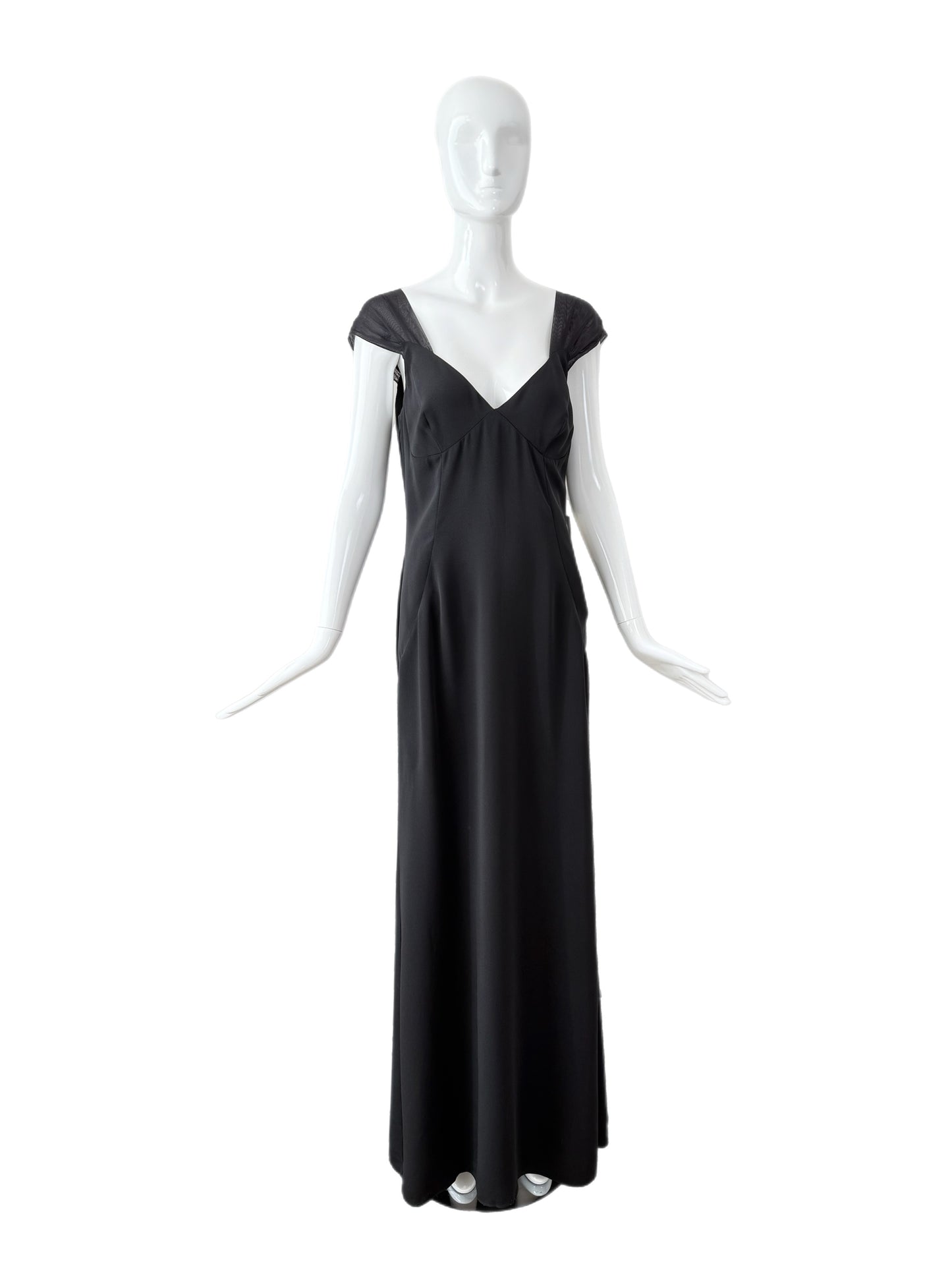 VALENTINO Vintage Black Evening Gown