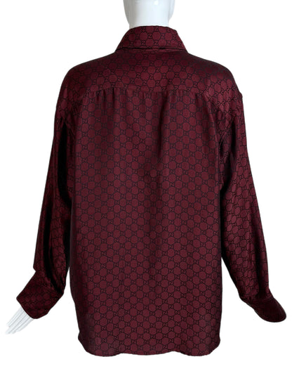 GUCCI by TOM FORD 1998 Vintage Burgundy Red Shirt