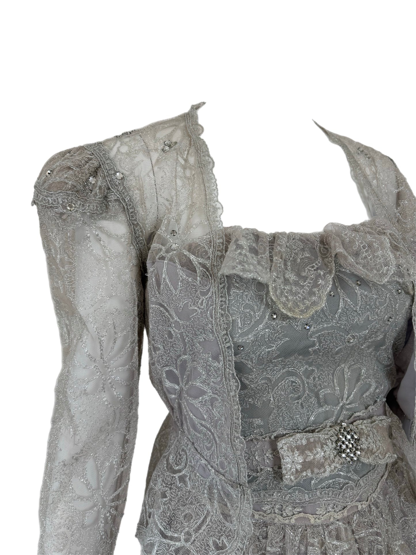 GIORGIO SANT'ANGELO 1983 Vintage Runway 4 Piece Lace Ensemble