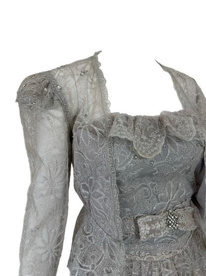 GIORGIO SANT'ANGELO 1983 Vintage Runway 4 Piece Lace Ensemble