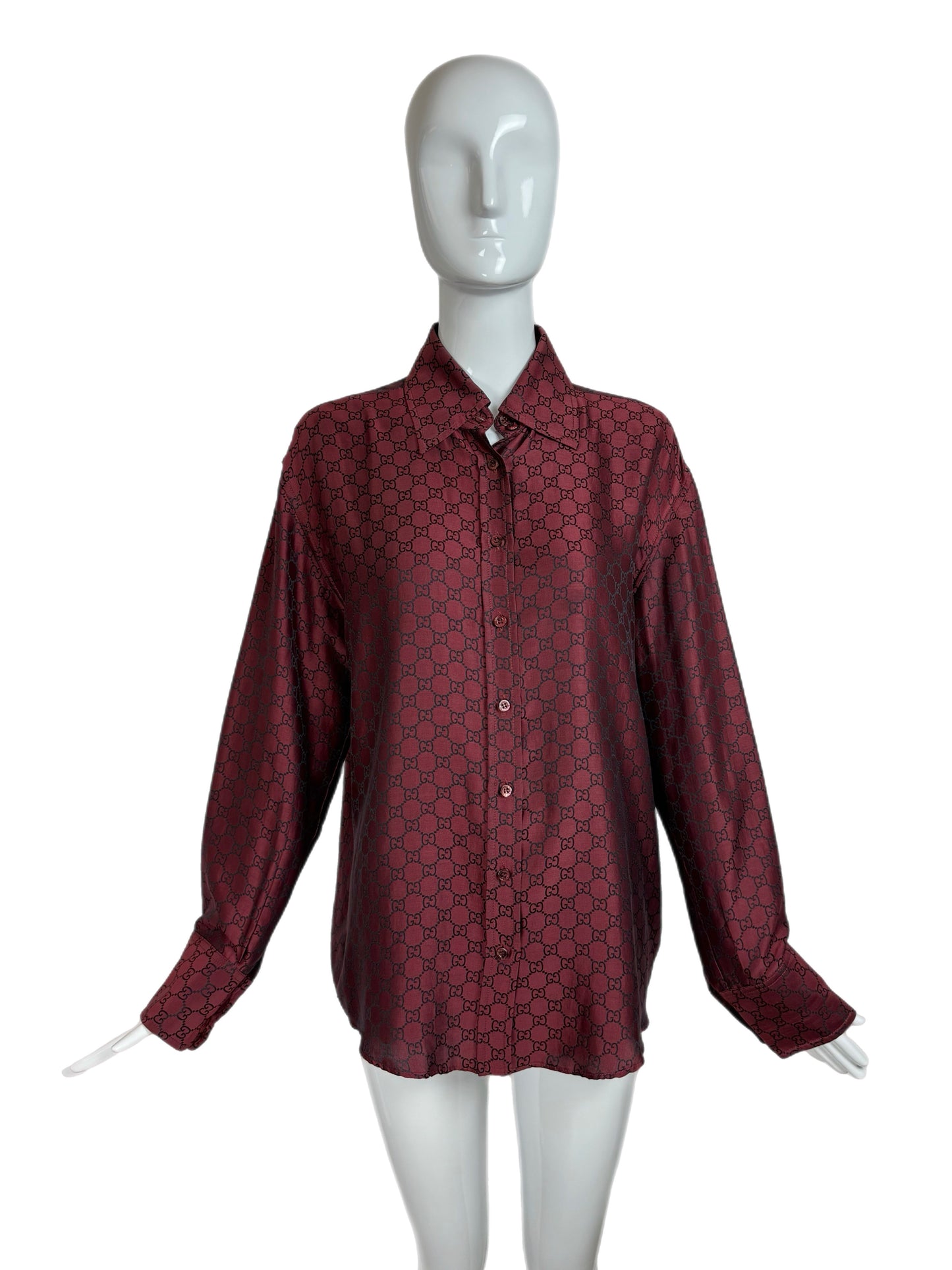 GUCCI by TOM FORD 1998 Vintage Burgundy Red Shirt