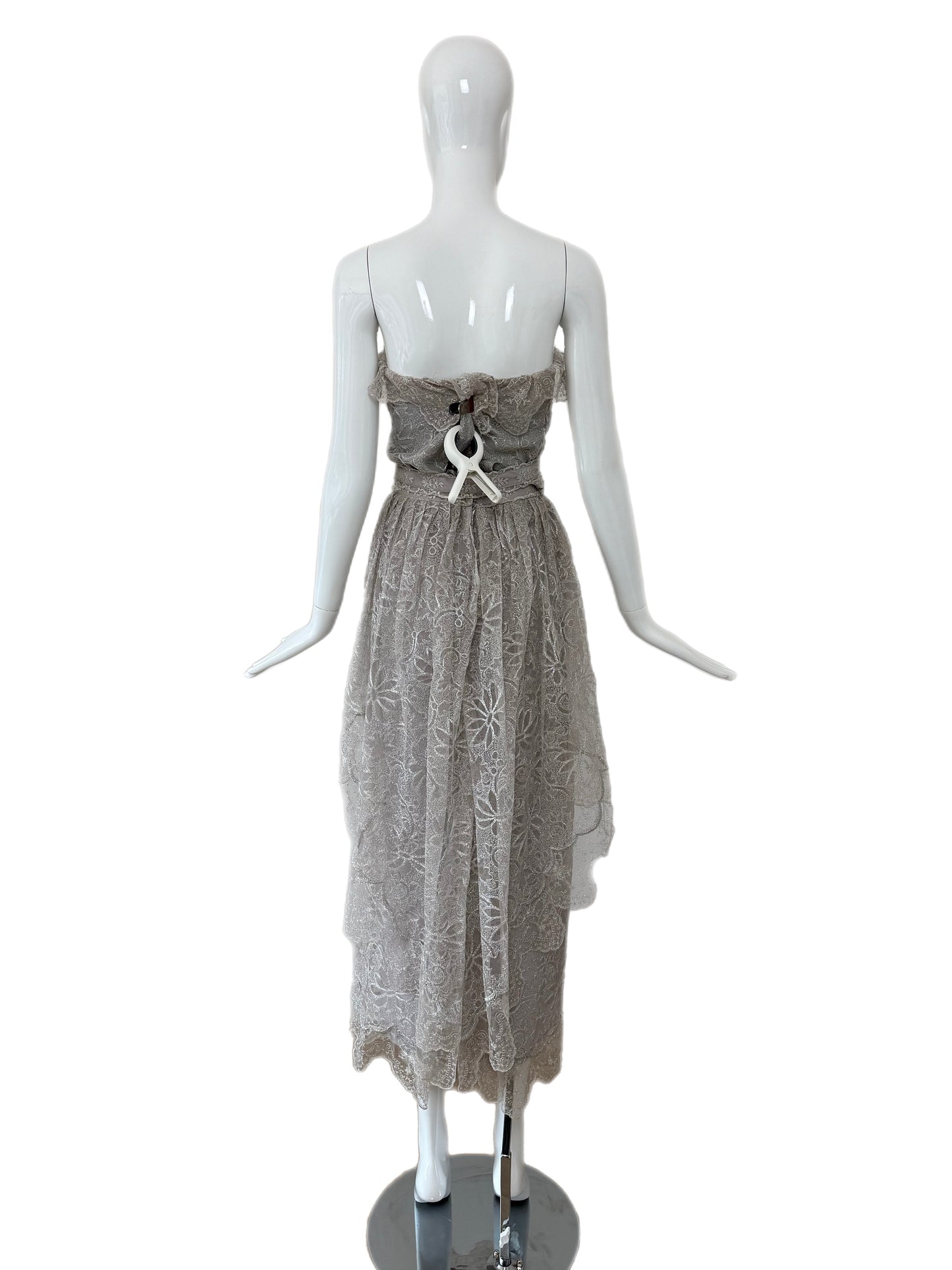GIORGIO SANT'ANGELO 1983 Vintage Runway 4 Piece Lace Ensemble
