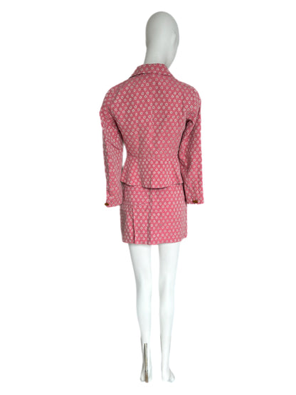 VIVIENNE WESTWOOD Vintage Pink Floral Skirt Suit