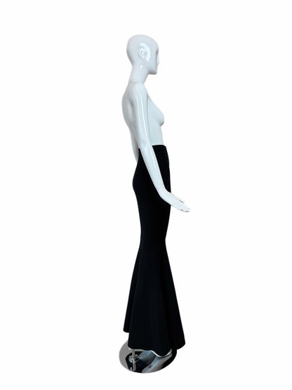 NINA RICCI 2023 Runway Black Wool Trumpet Maxi Skirt