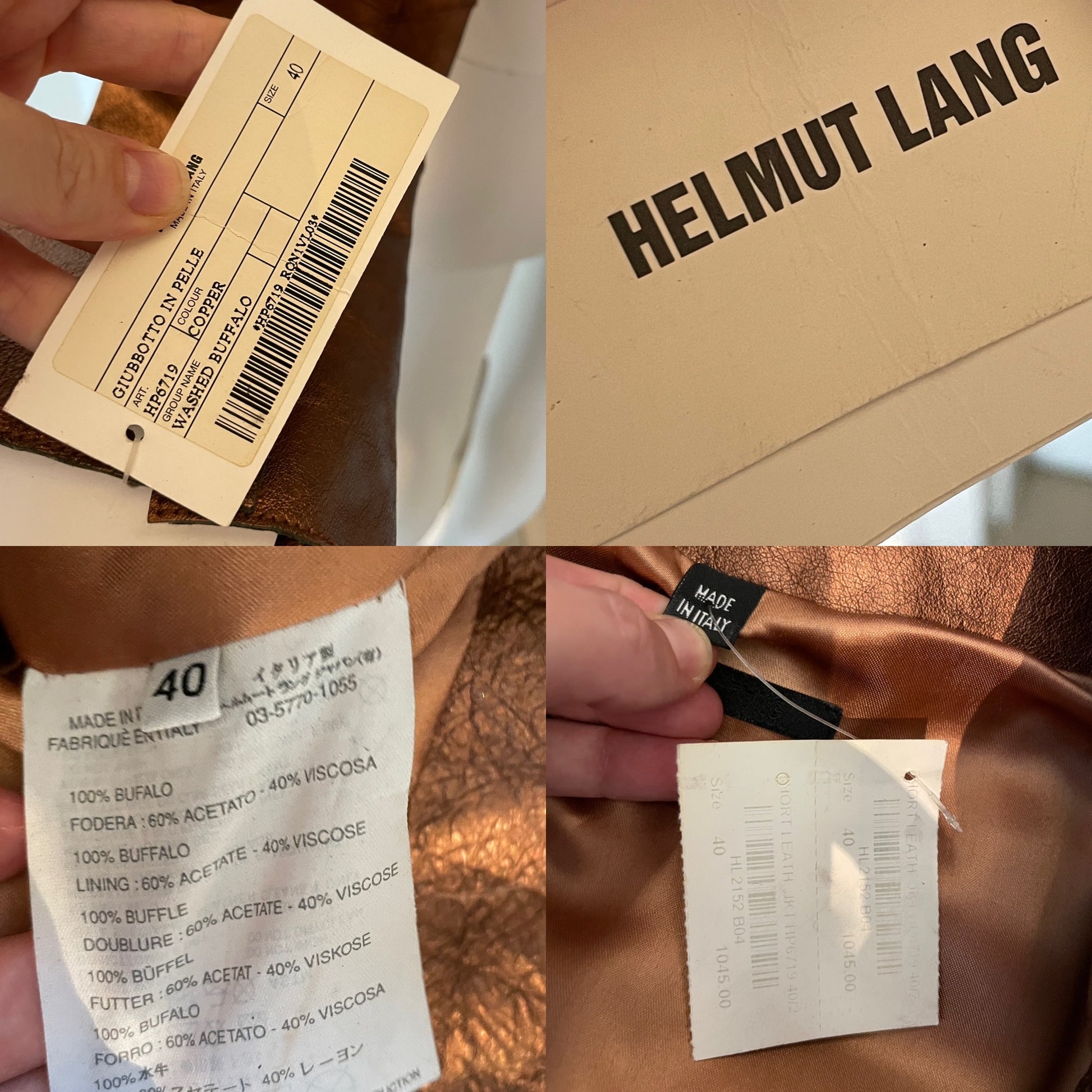 vintage 2004 runway Helmut lang leather cropped jacket