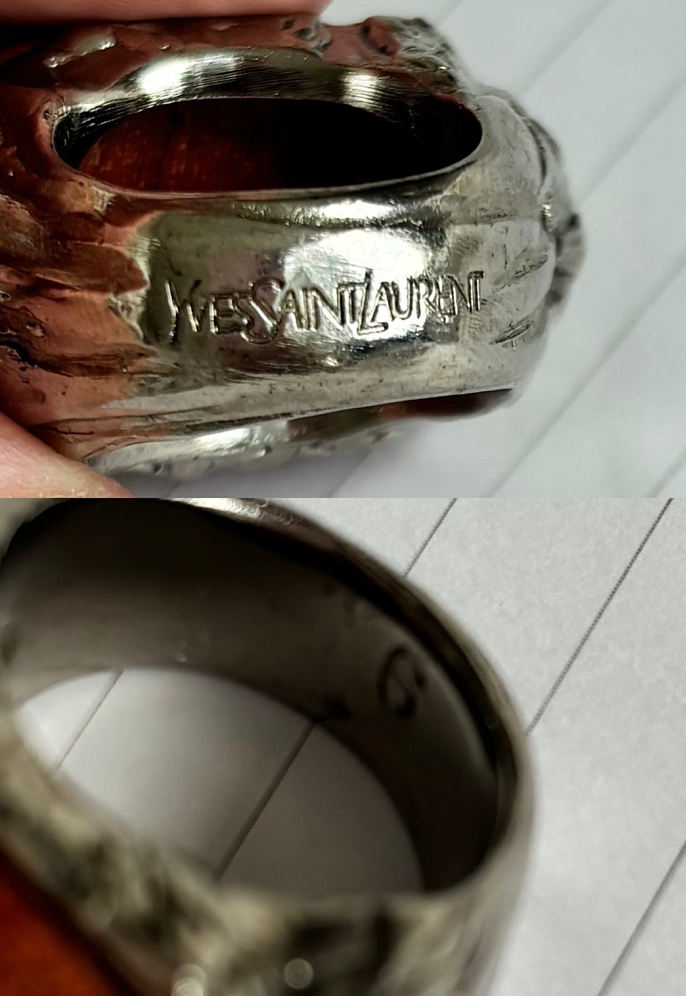 YVES SAINT LAURENT YSL 2010 Vintage Cocktail Ring