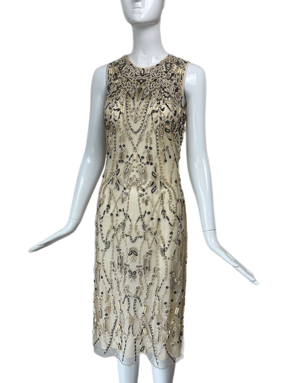 RALPH LAUREN Collection Purple Label 2015 Runway Heavily Encrusted Dress