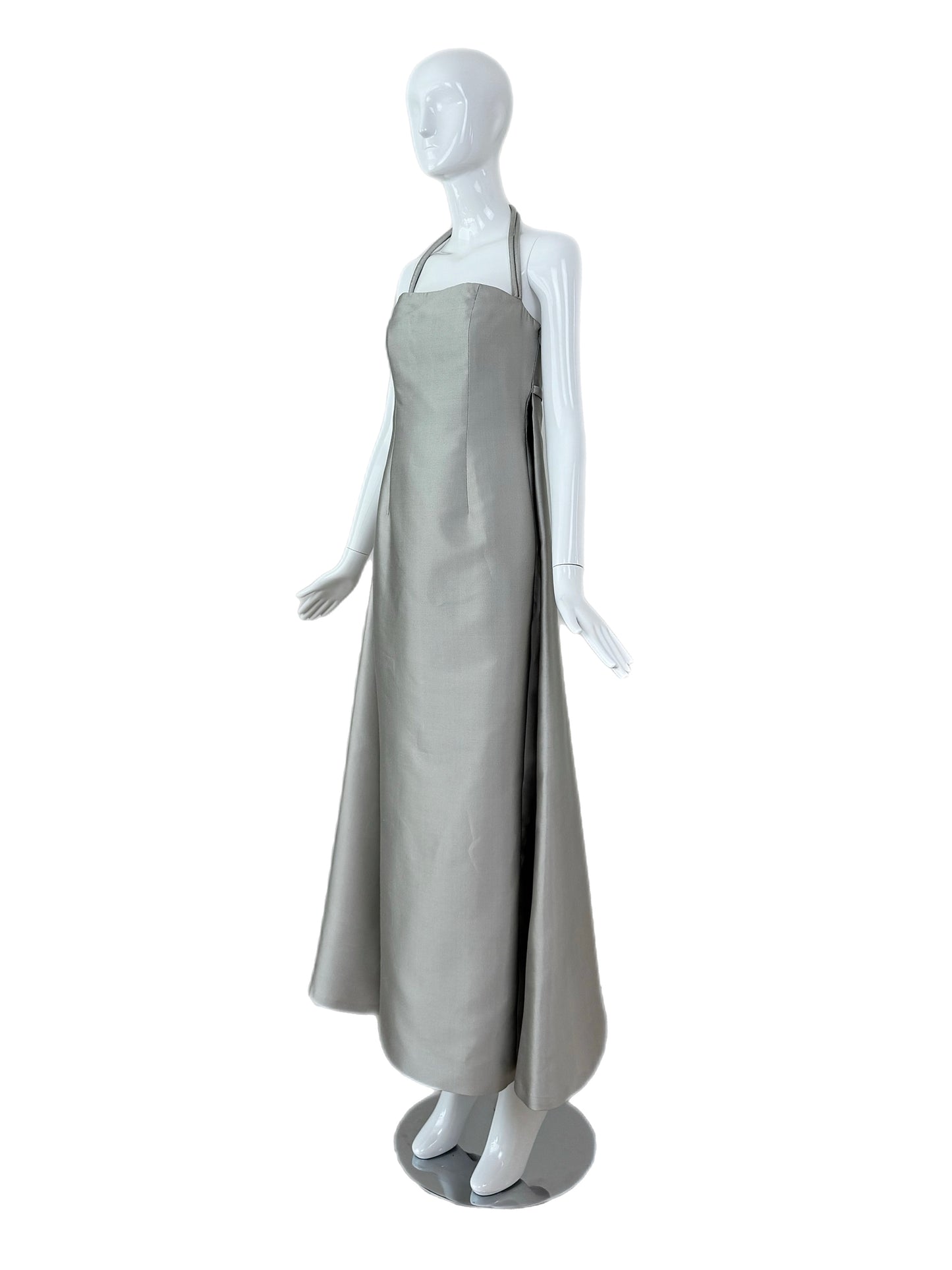 RANDOLPH DUKE 2000 Vintage Runway Silver Ball Gown