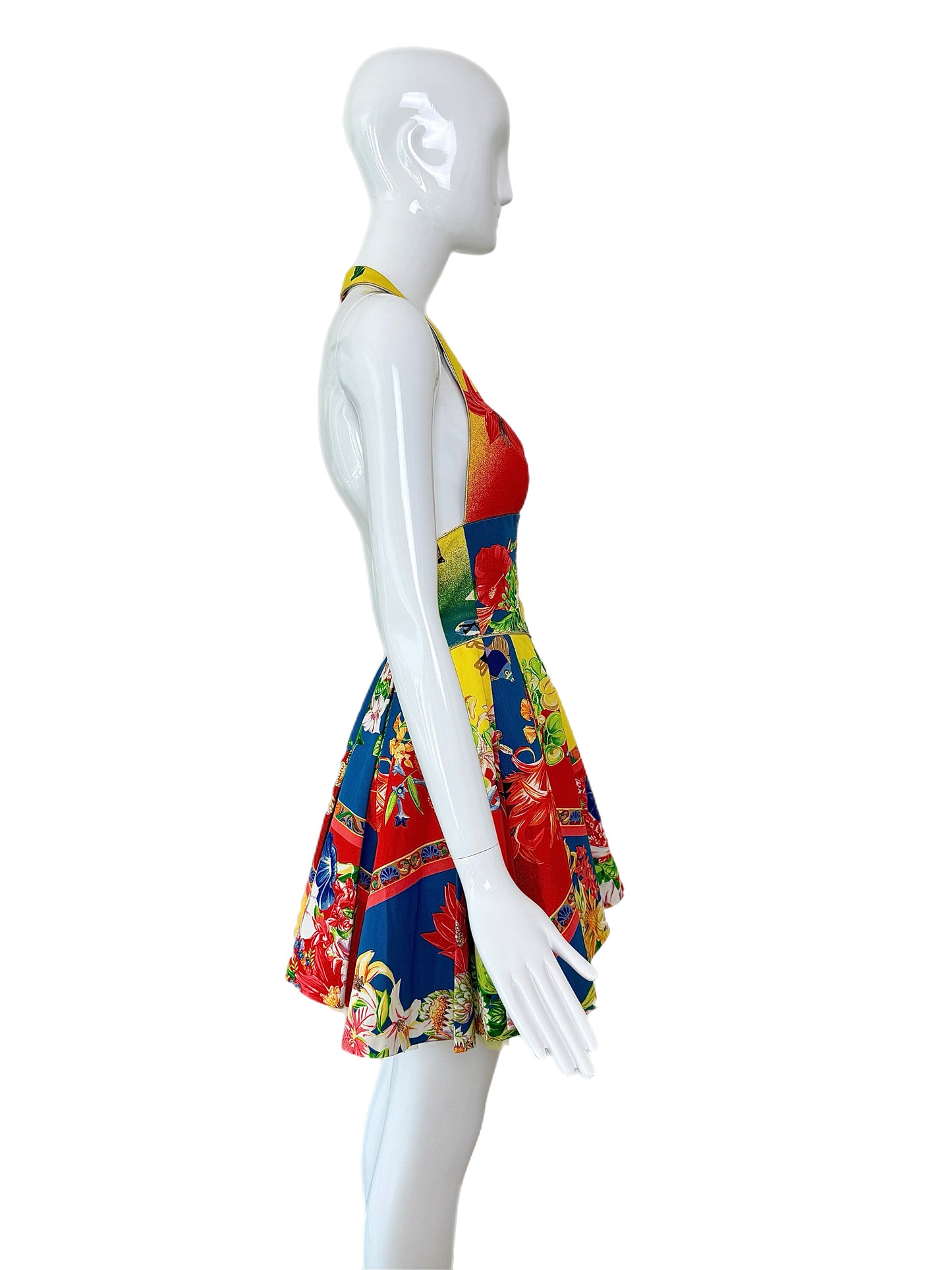 GIANNI VERSACE VERSUS 1993 Vintage Iconic Mini Dress w. Tulle Underlay