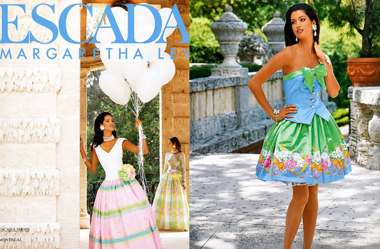 ESCADA COUTURE Vintage 1993 Colorful Cupcake Mini Dress