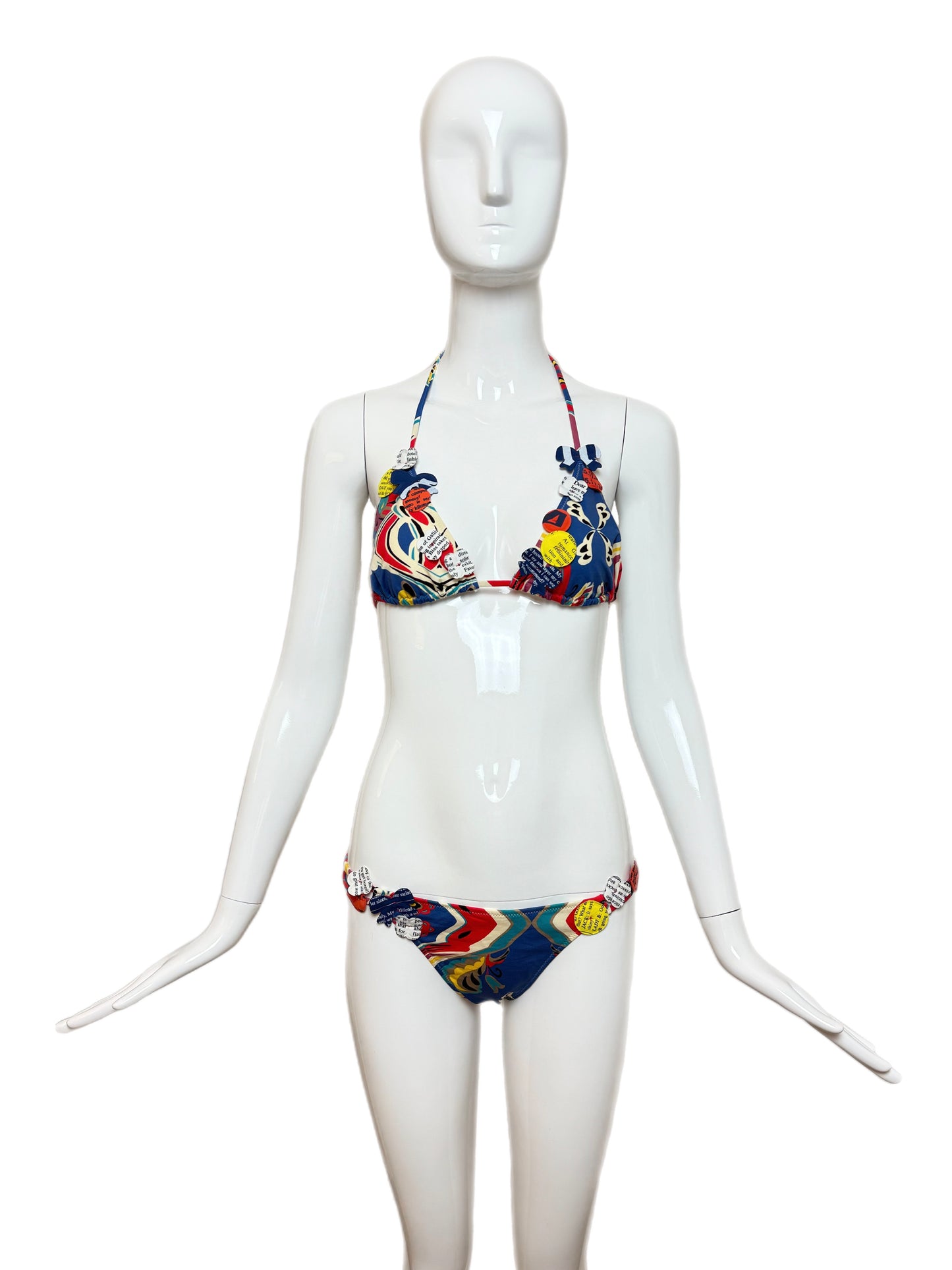 JOHN GALLIANO 2000's Vintage 2 Piece Bikini Bathing Suit