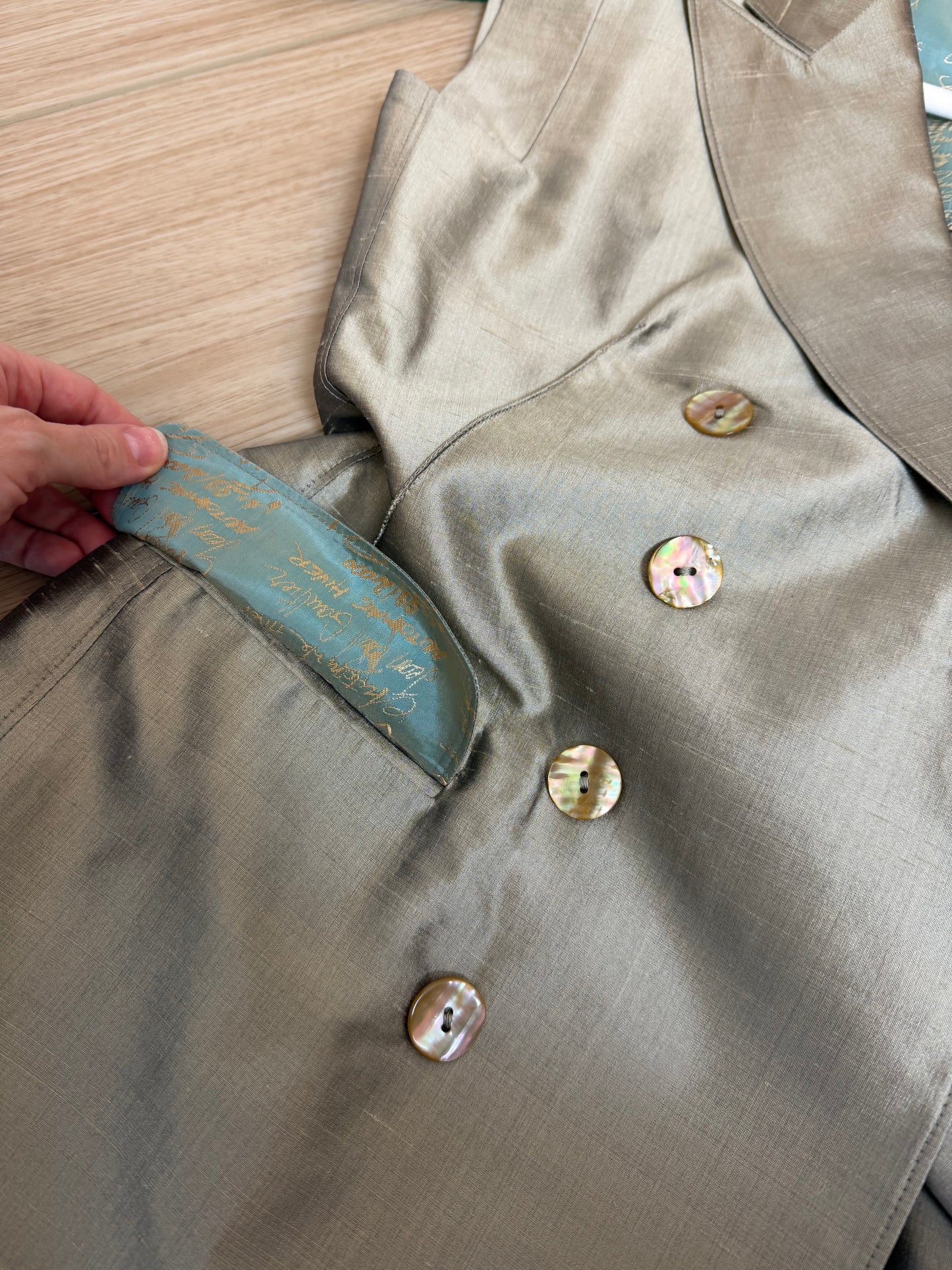 JEAN PAUL GAULTIER 90's Vintage Silk Double Breasted Pantsuit