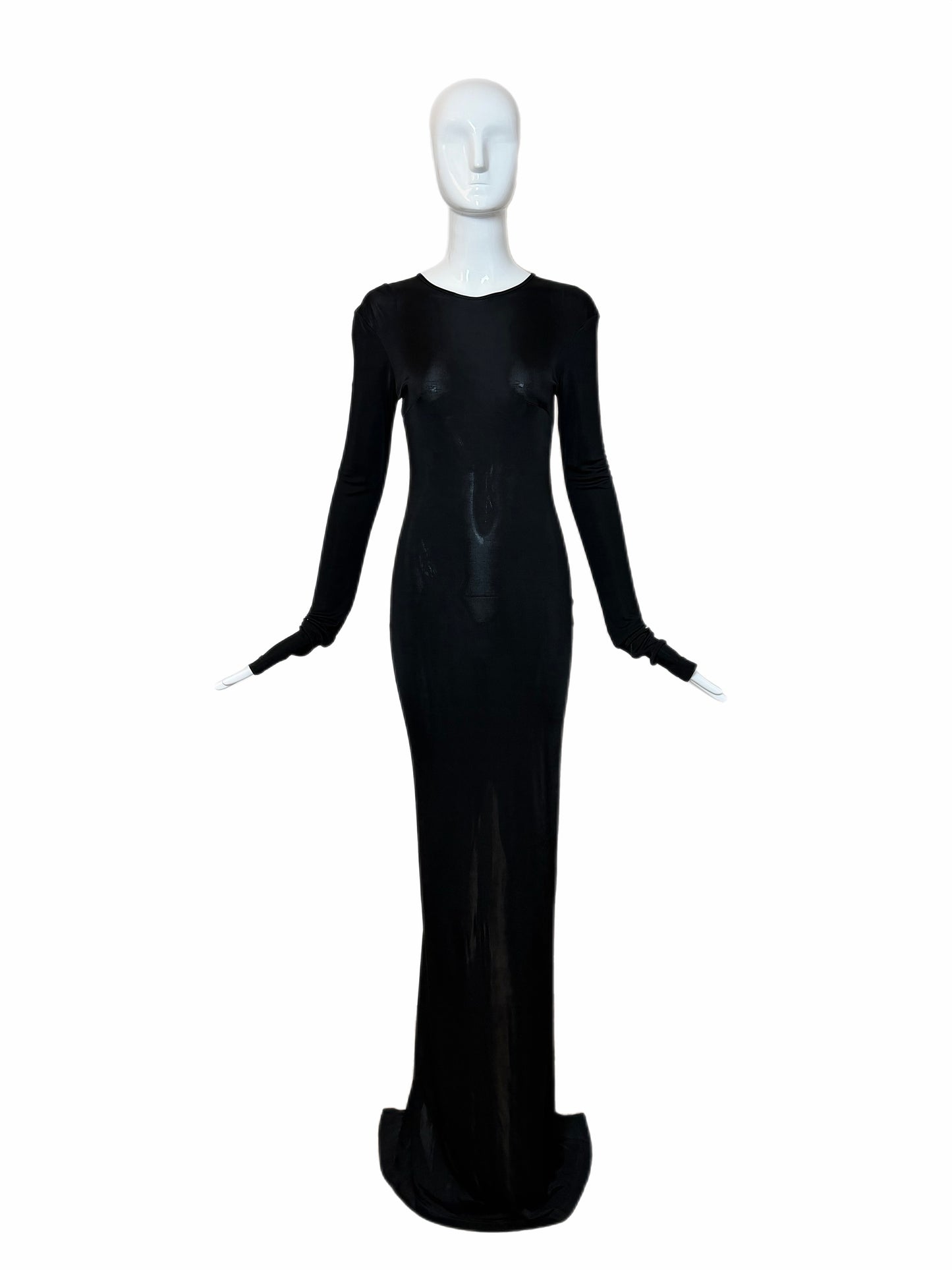 GUCCI by TOM FORD 2002 Vintage Slinky Body Hugging Extra Long Gown