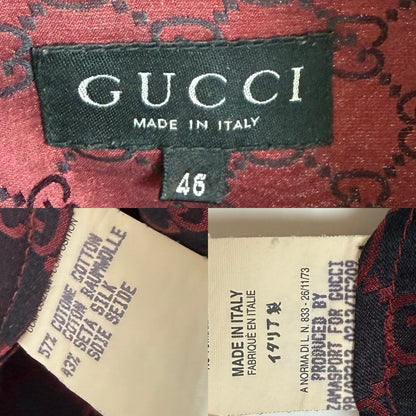 GUCCI by TOM FORD 1998 Vintage Burgundy Red Shirt