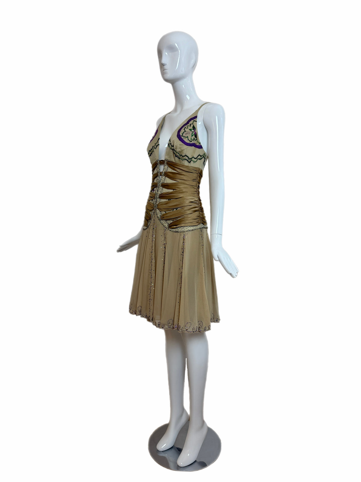 Mandalay Y2K Vintage Iconic Ruched Embellished Cocktail Dress