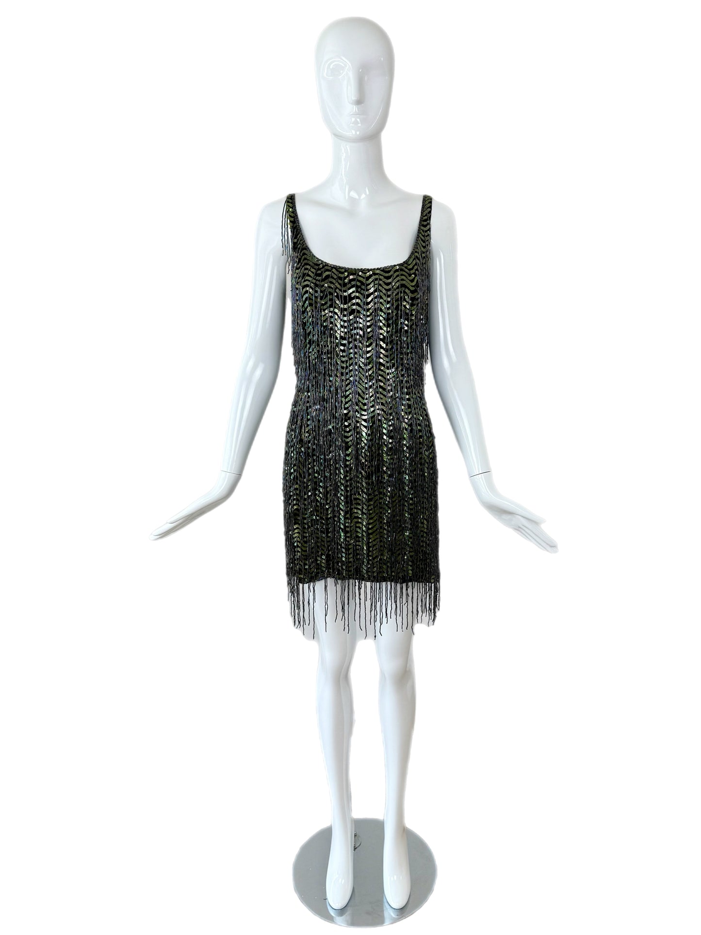 KATHARINE HAMNETT 1996 Vintage Runway Heavily Beaded Dress