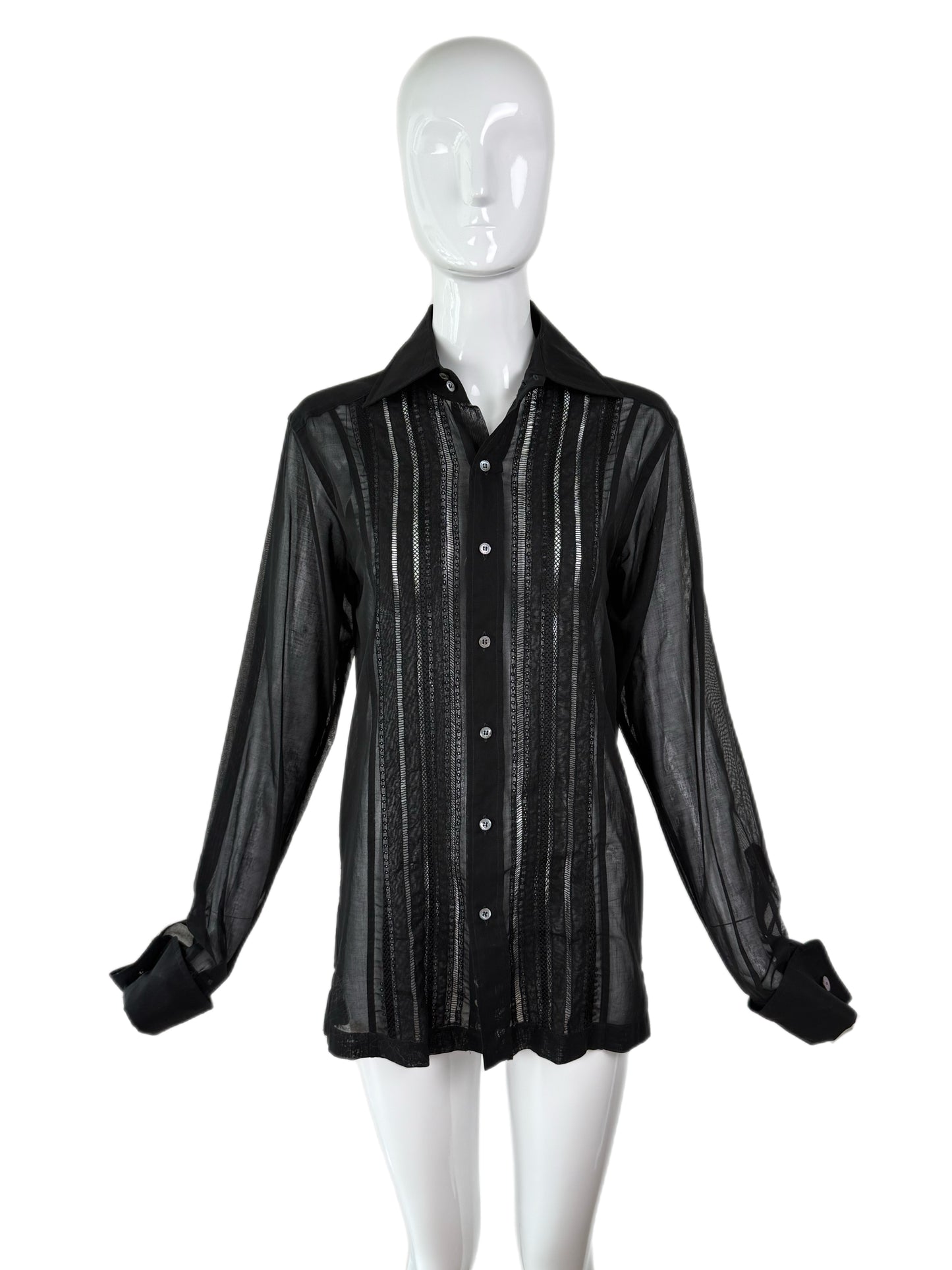 GUCCI by TOM FORD 1997 Vintage Runway Black Shirt