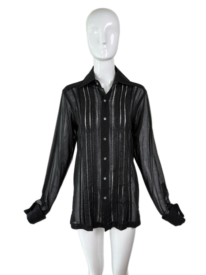 GUCCI by TOM FORD 1997 Vintage Runway Black Shirt