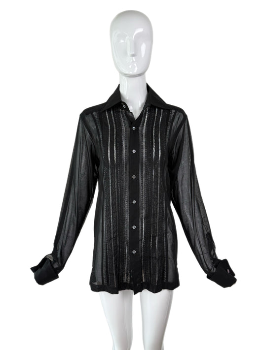 GUCCI by TOM FORD 1997 Vintage Runway Black Shirt