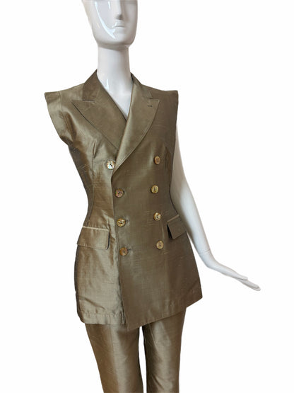 JEAN PAUL GAULTIER 90's Vintage Silk Double Breasted Pantsuit