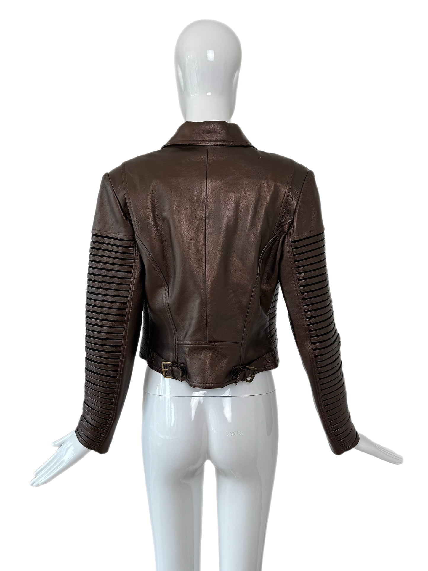 JITROIS Vintage Bronze Brown Leather Massai Jacket