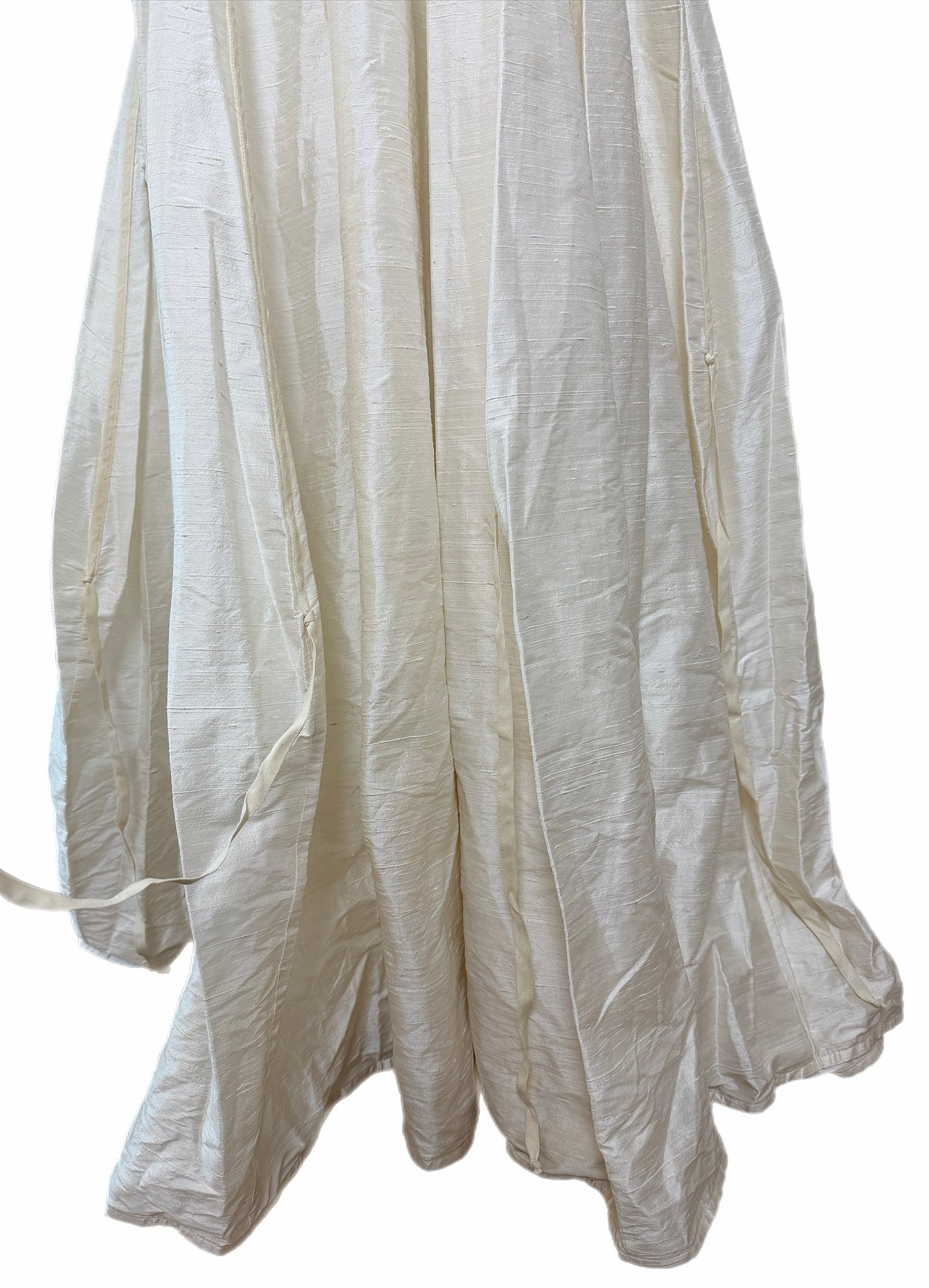 KAAT TILLEY 90's Vintage Ivory Silk Long Sleeve Bridal Gown