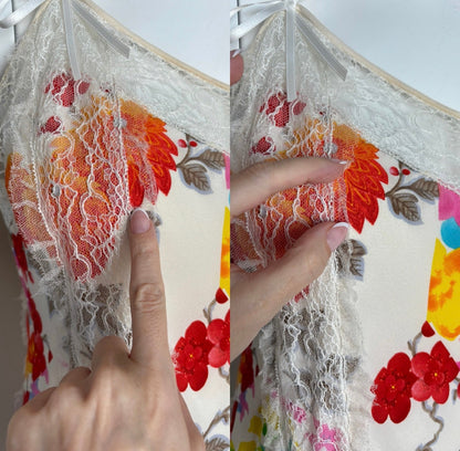 DIOR by JOHN GALLIANO 2006 Vintage Silk Lace Floral Midi Dress