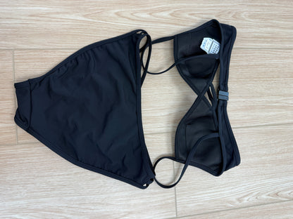 HERVE LEGER 1998 Vintage Runway Black Cut Out Bikini