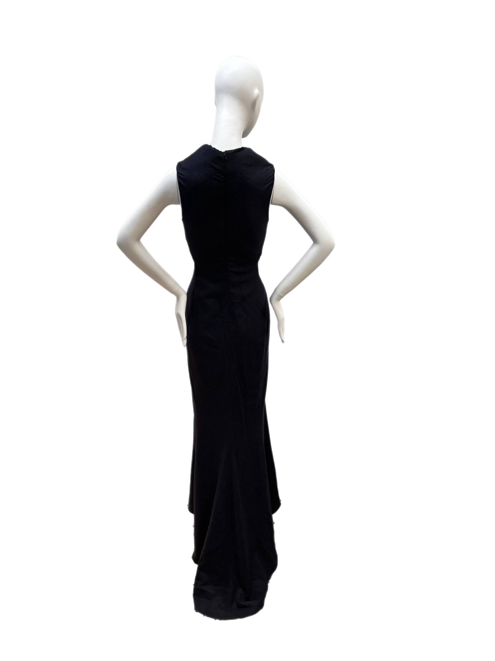 vintage Calvin Klein collection runway gown with train 2007