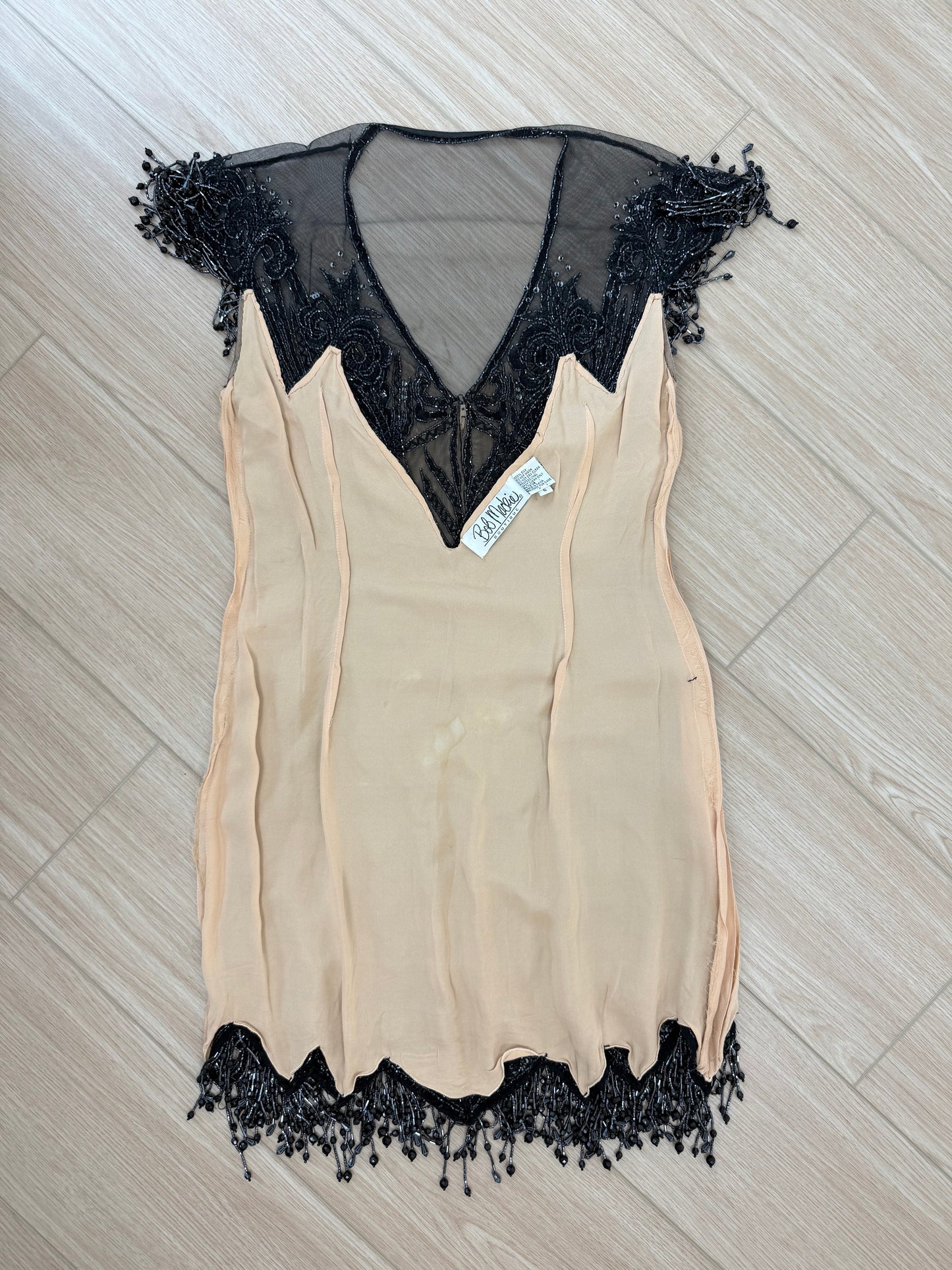 BOB MACKIE 1980's Vintage Heavily Embellished Mini Dress