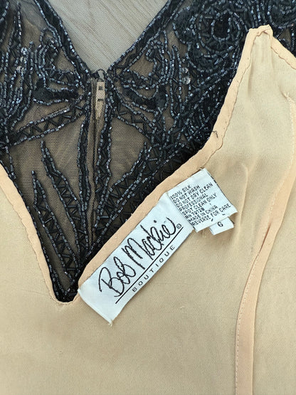 BOB MACKIE 1980's Vintage Heavily Embellished Mini Dress