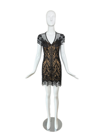 BOB MACKIE 1980's Vintage Heavily Embellished Mini Dress