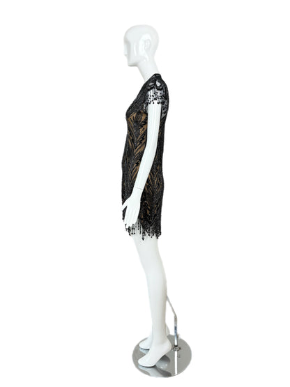 BOB MACKIE 1980's Vintage Heavily Embellished Mini Dress