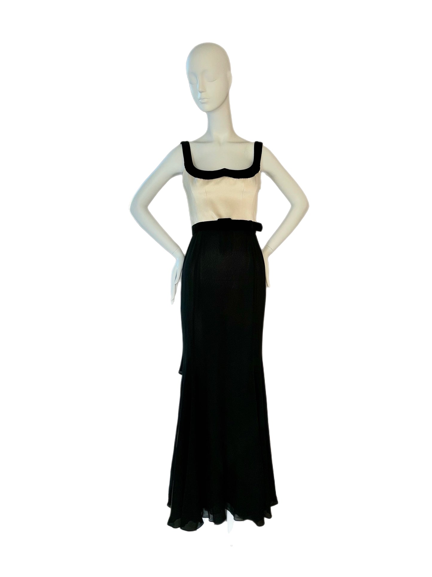 vintage escada silk maxi dress gown