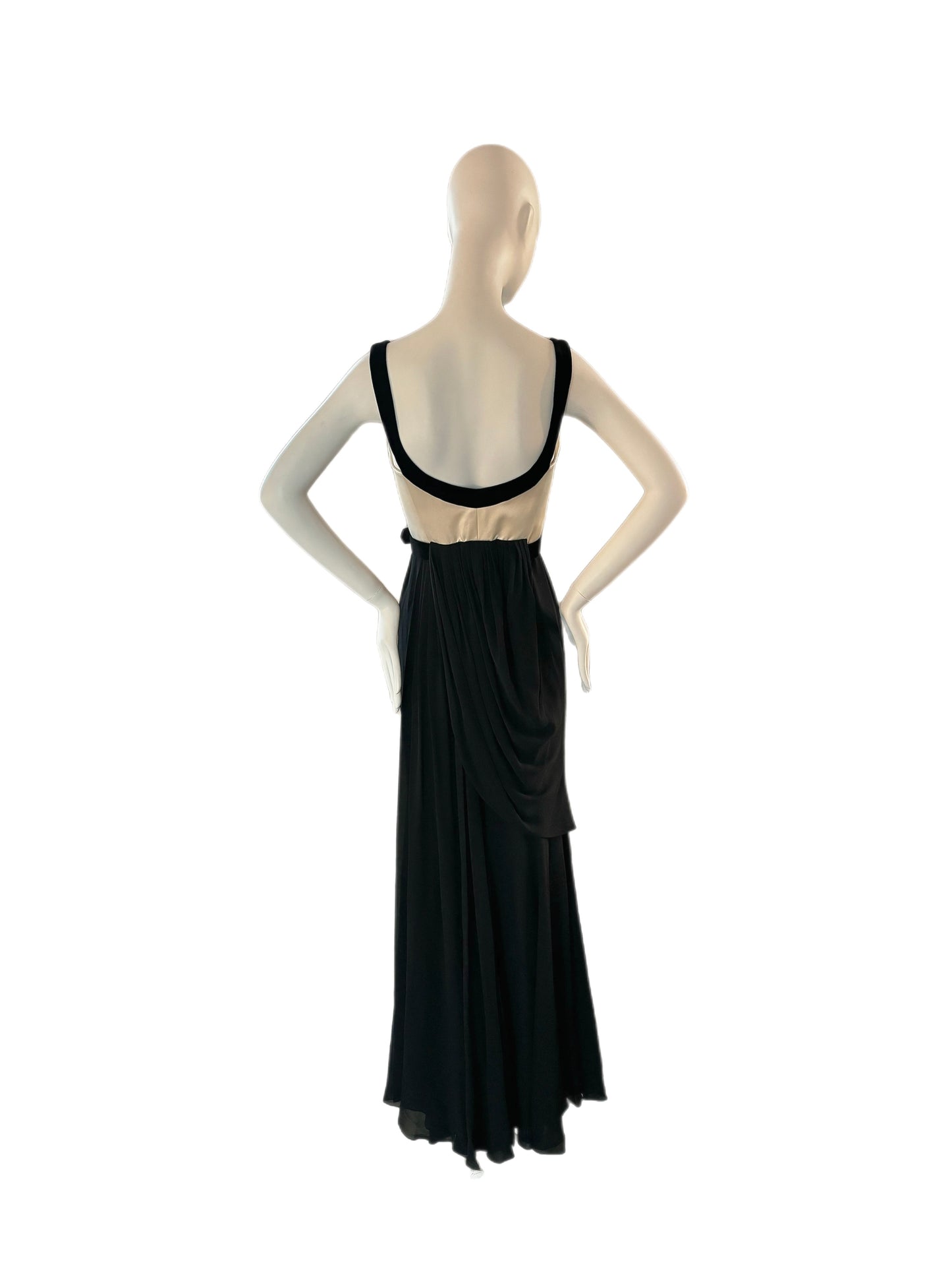 vintage escada silk maxi dress gown