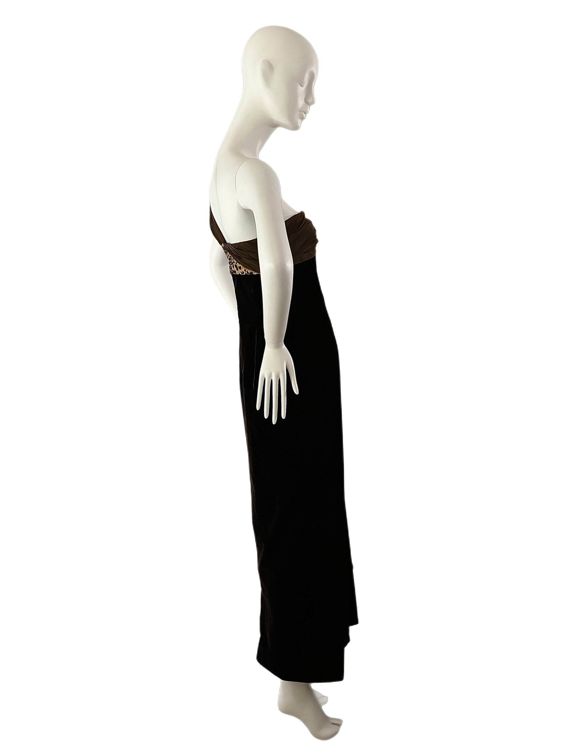 beaded vintage escada silk maxi dress gown