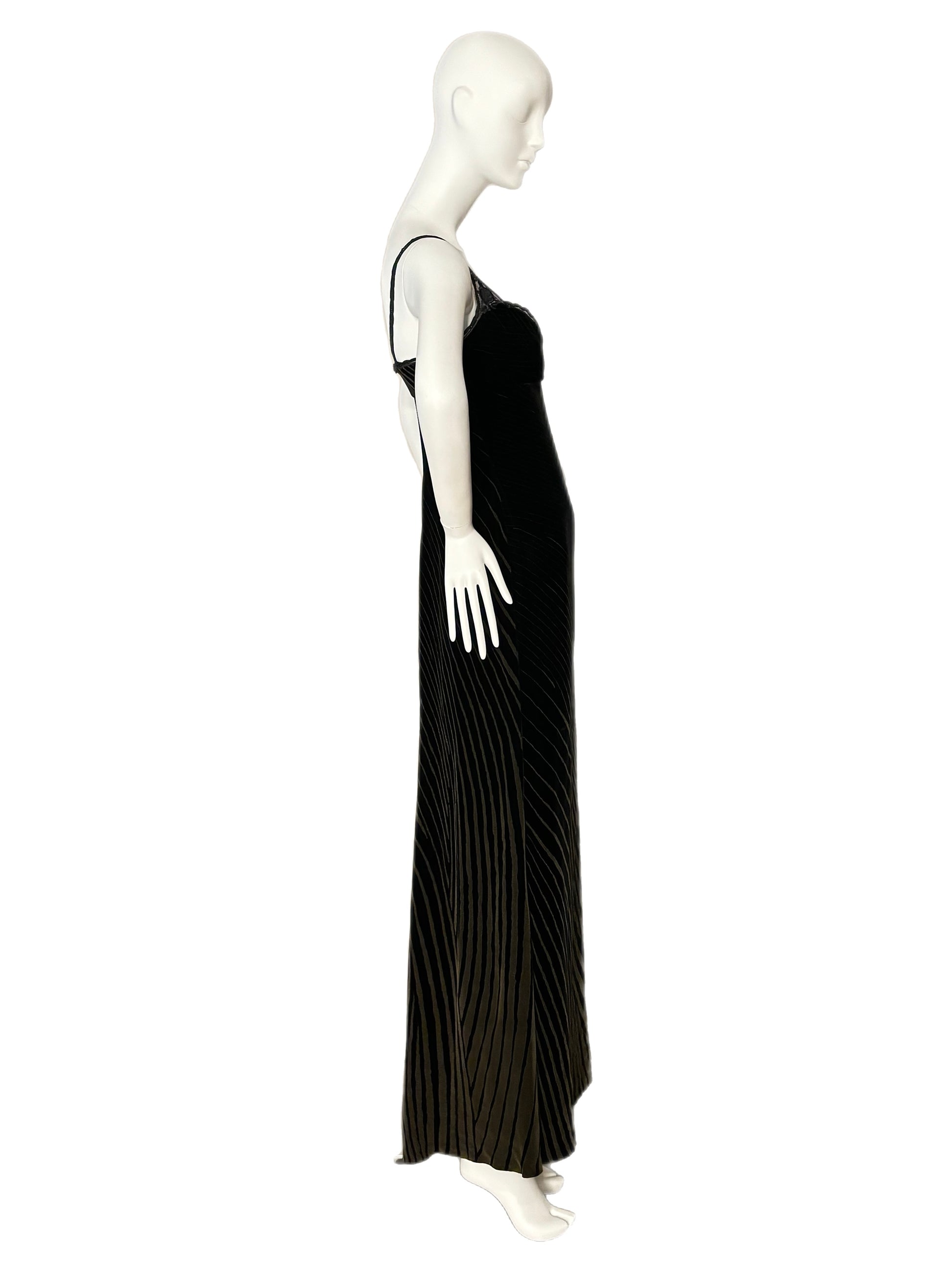 vintage runway Valentino boutique 1998 evening gown maxi dress