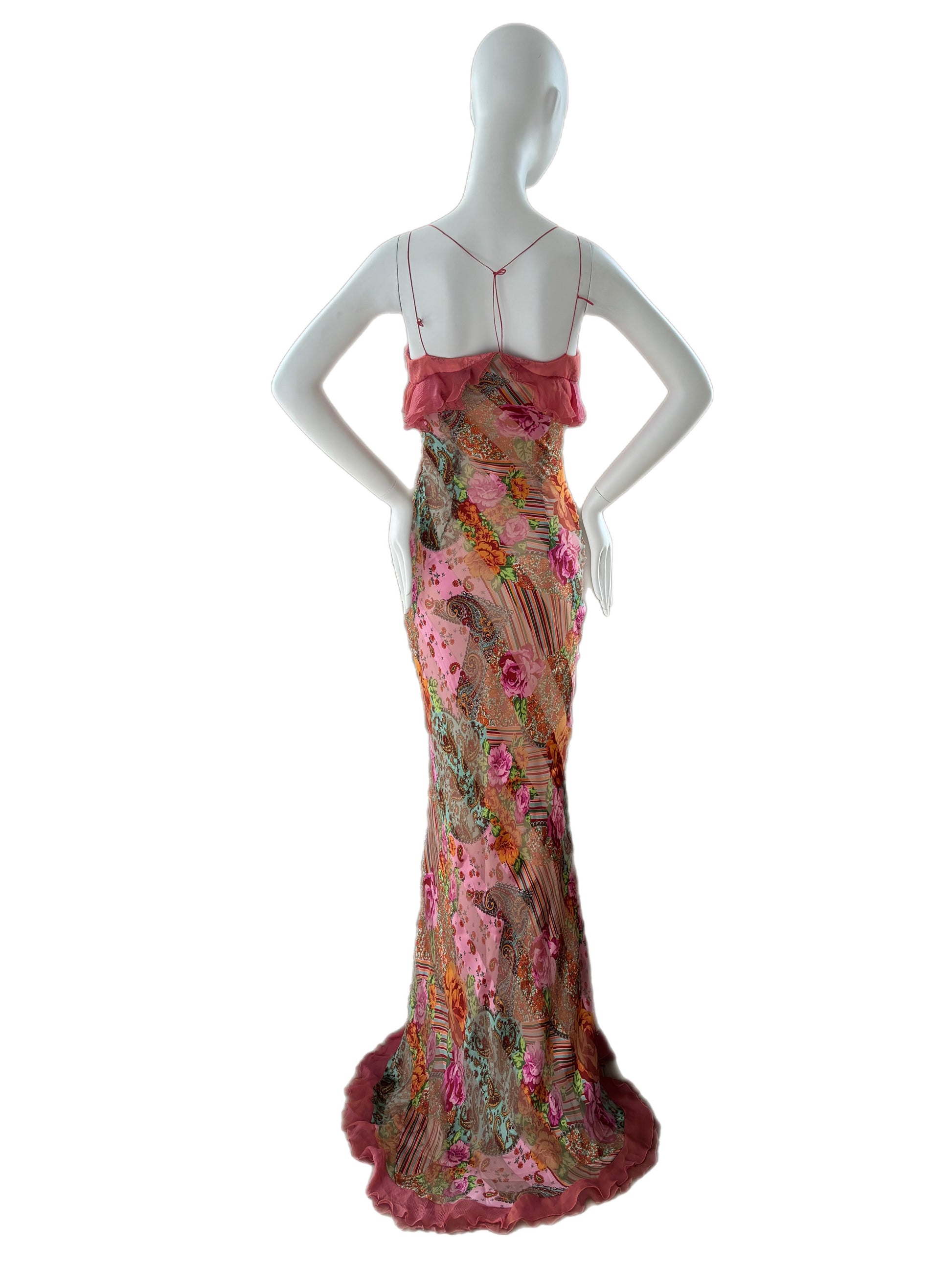 vintage y2k Talbot run-off silk evening gown maxi dress at Jellybean Vintage