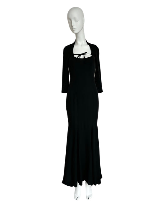 RICHARD TYLER Vintage Black Silk Gown