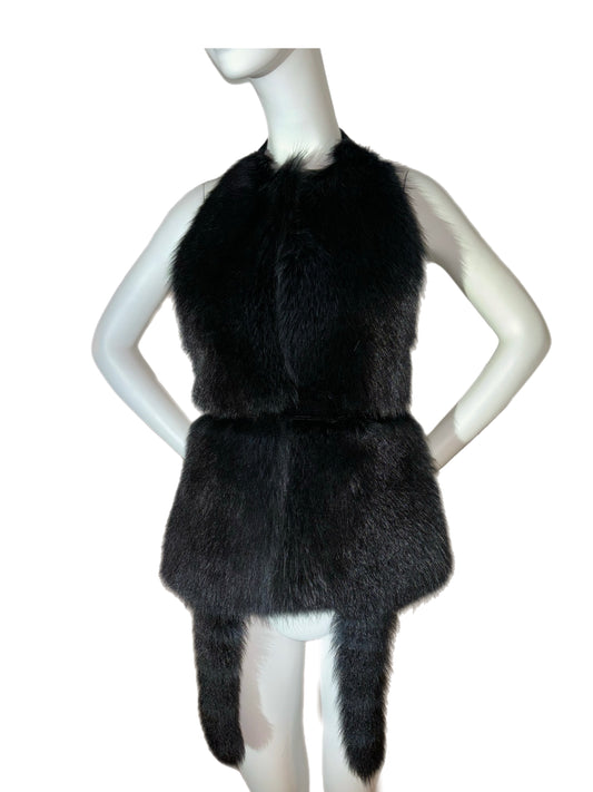 Givenchy by Riccardo tisci 2015 runway raccoon fur vest