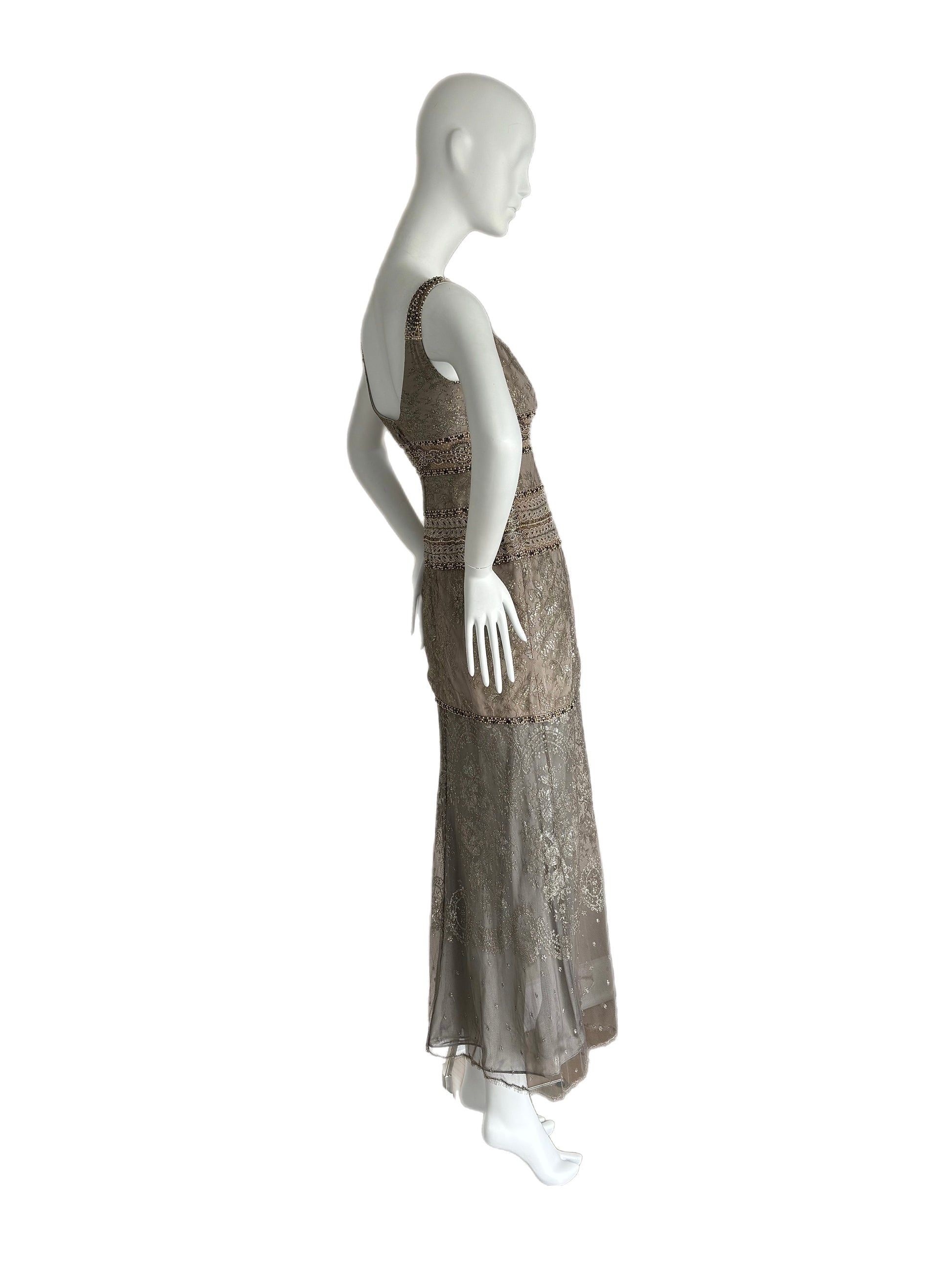BADGLEY MISCHKA 1996 vintage runway dress maxi gown